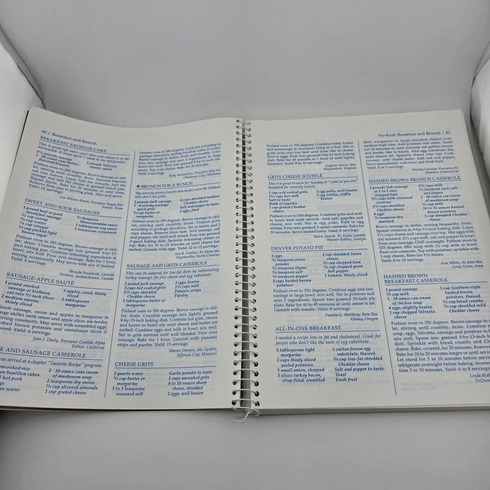 Beta Sigma Phi Cookbook Lot 3 Spiral Bound Vintage Americana Retro Culinary